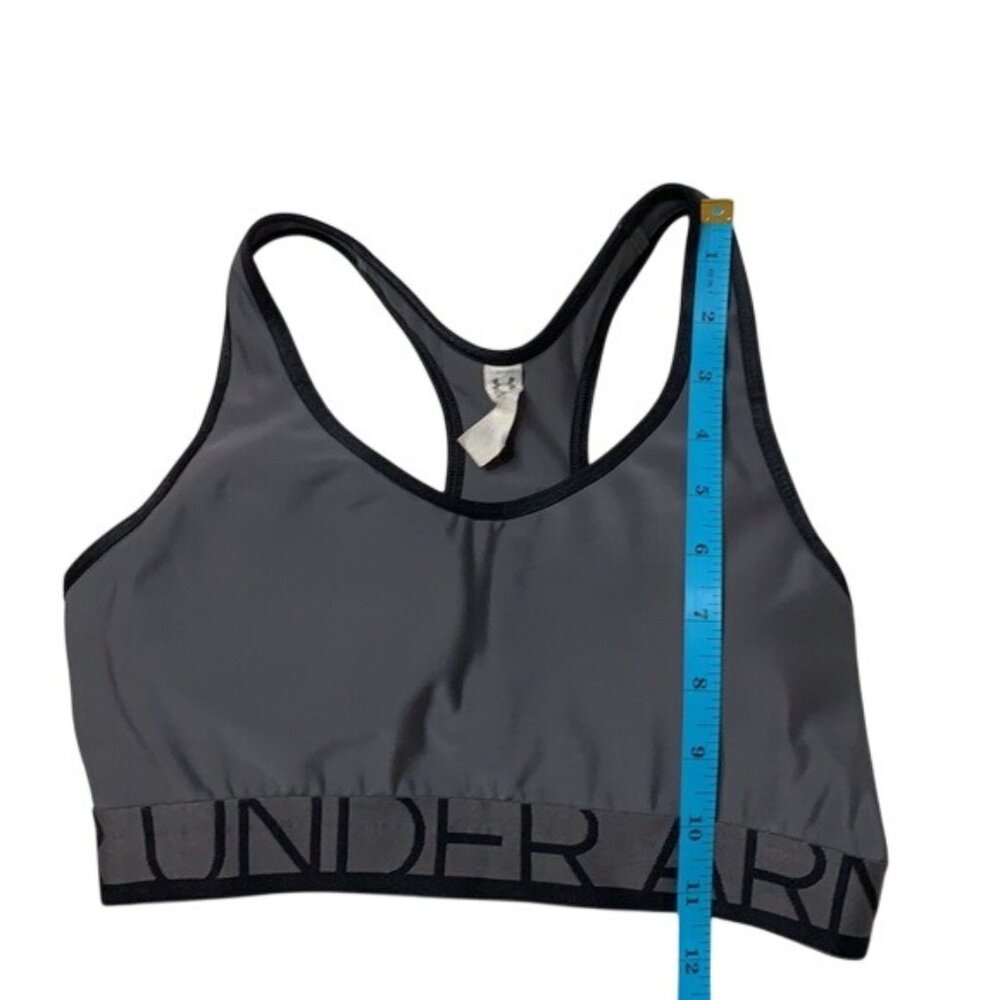 Under Armor Compression Sports Bra Grey Medium Impact Racerback Pullover Size S - Picture 10 of 14
